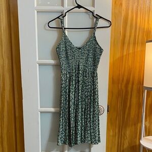 Angie Teal Patterned Midi Dress